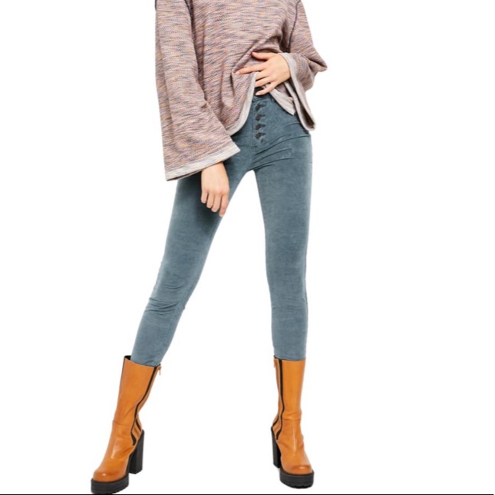Sun Chaser High Waist Crop Skinny Corduroy Pants